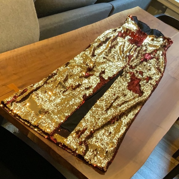 NK32 Naeem Khan Two-Tone Sequin Dress - Picture 3 of 8